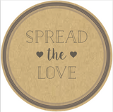Simple "Spread the Love" Lid Sticker (#18)