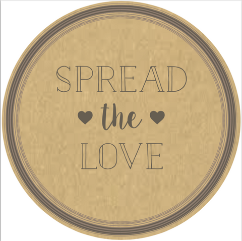 Simple "Spread the Love" Lid Sticker (#18)