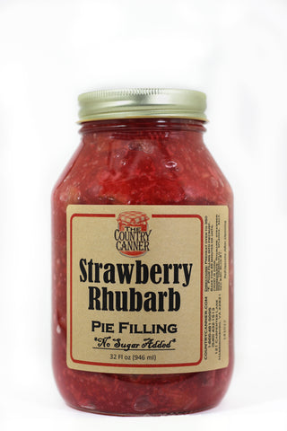 No Sugar Added Strawberry Rhubarb Pie Filling