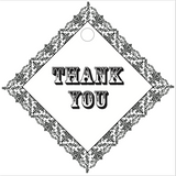 "Thank You" Rustic Border Tag (#8)